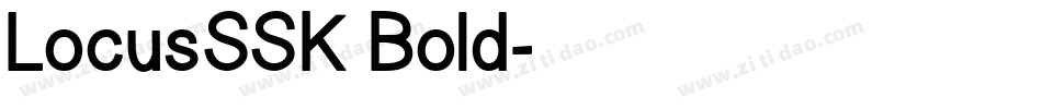 LocusSSK Bold字体转换